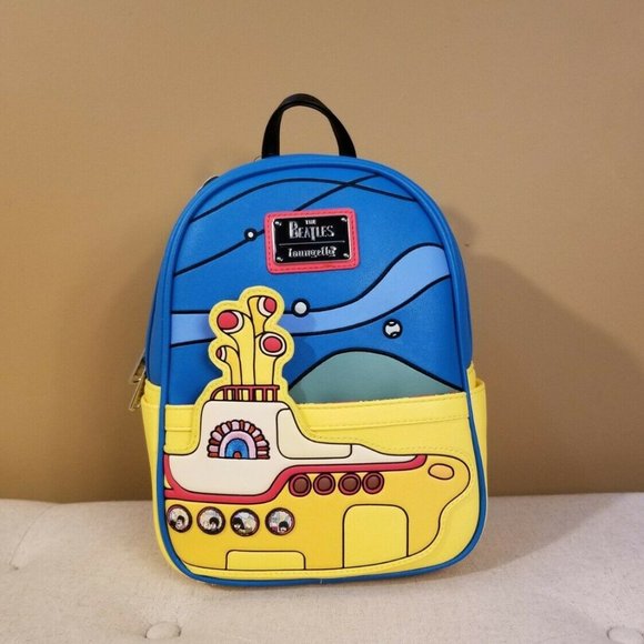 Loungefly the Beatles Yellow Submarine Mini Backpack All you Need is Love NEW main image 8
